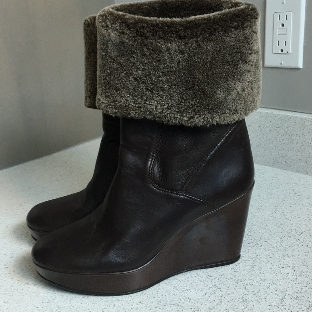 Stuart Weitzman Snowy Cola Napa Wedge Boot - image 2